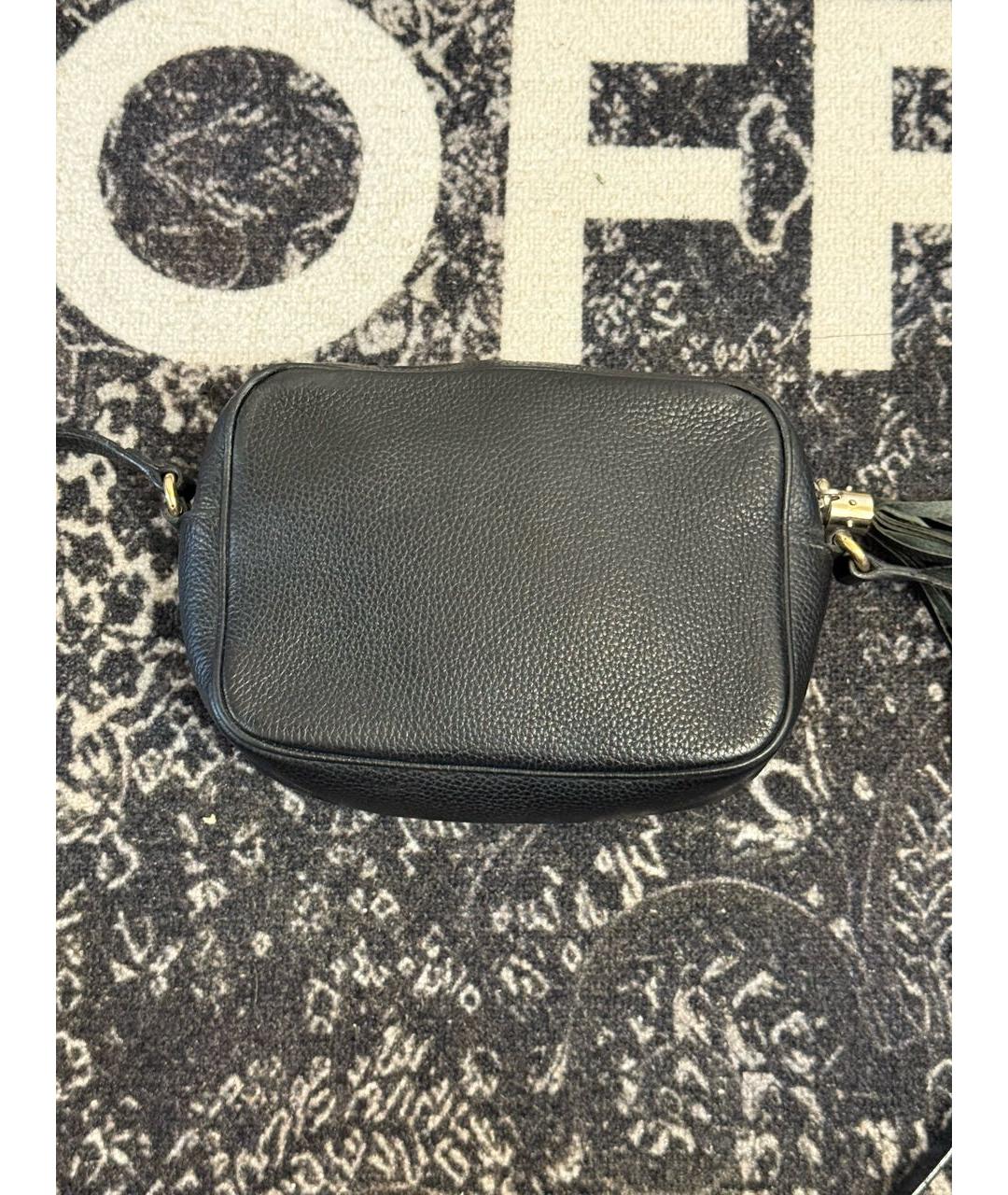 GUCCI Черная кожаная сумка через плечо, фото 3