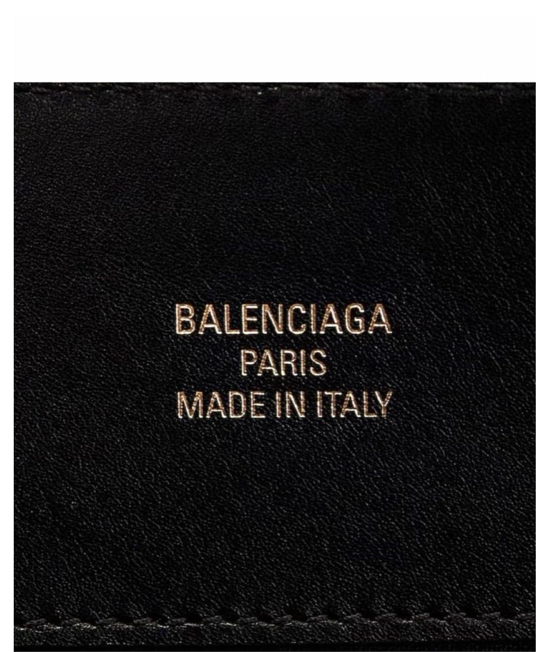 BALENCIAGA Черная кожаная сумка тоут, фото 8