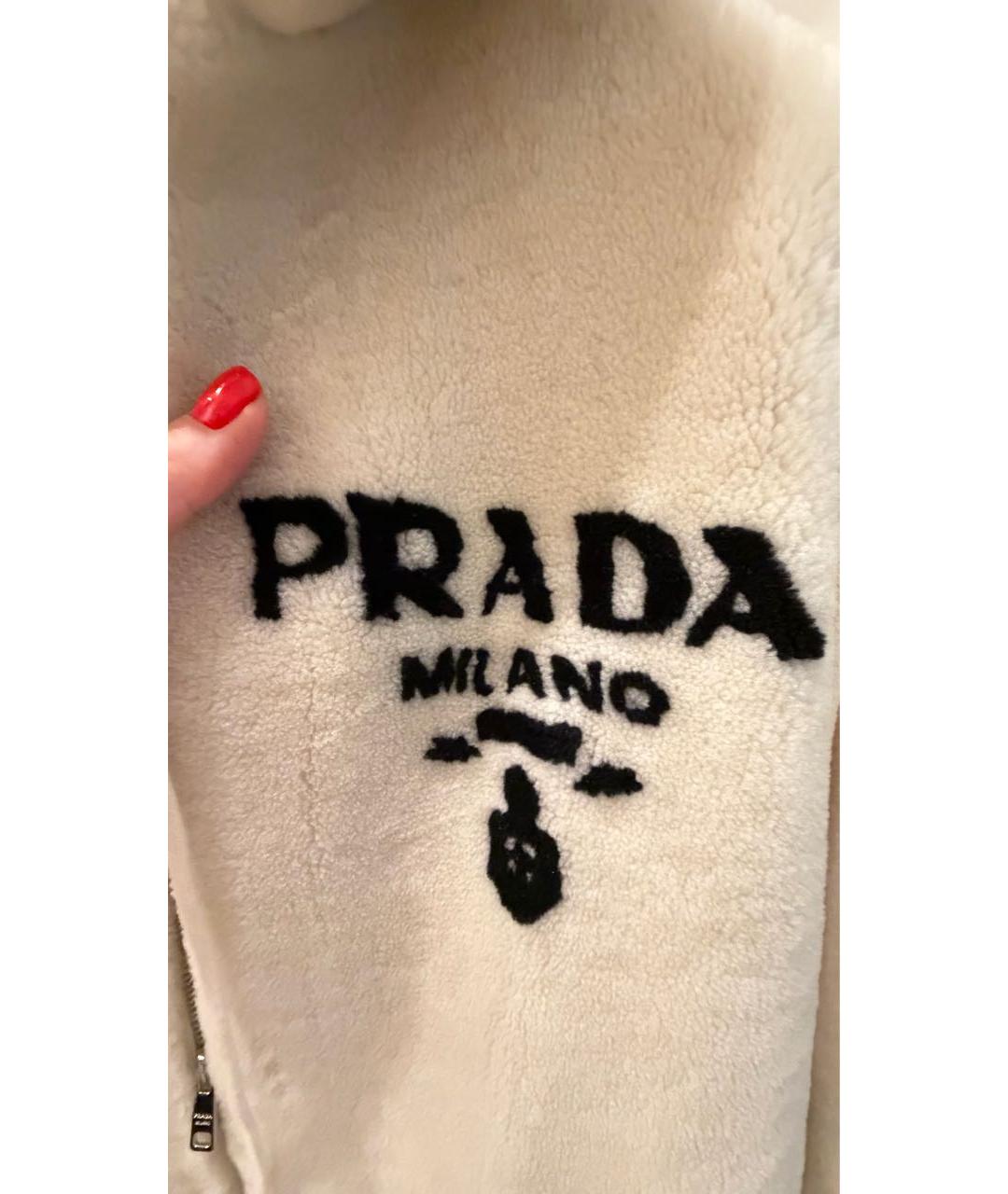 PRADA Бежевая шерстяная куртка, фото 4