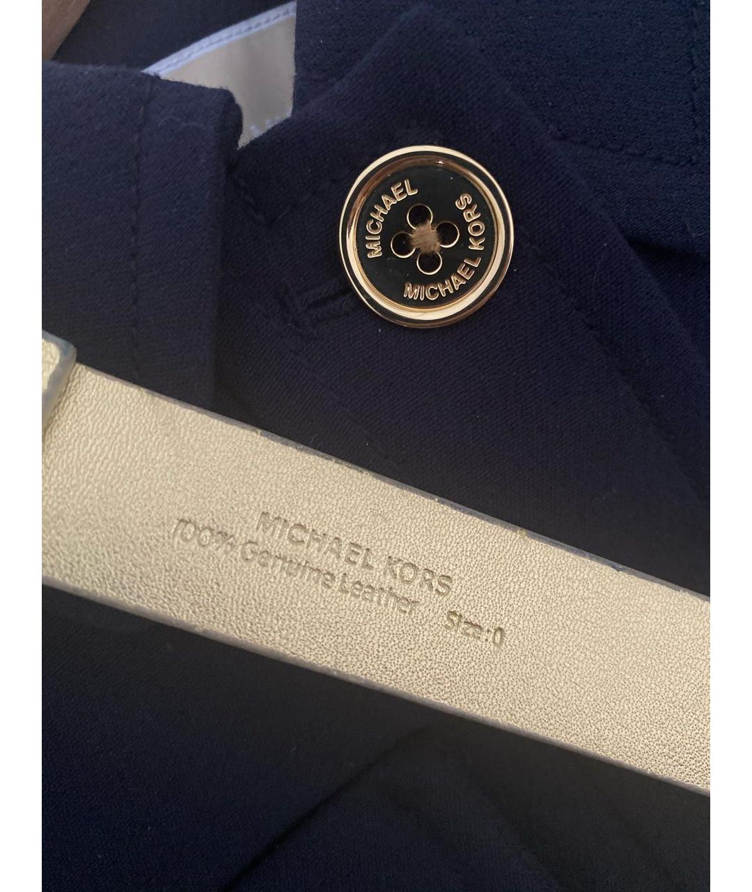 MICHAEL MICHAEL KORS Темно-синее хлопковое пальто, фото 6