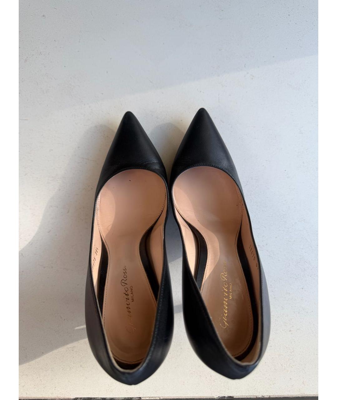 GIANVITO ROSSI Черные кожаные туфли, фото 3