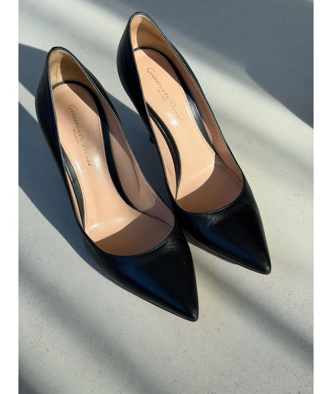 GIANVITO ROSSI Черные кожаные туфли, фото 5