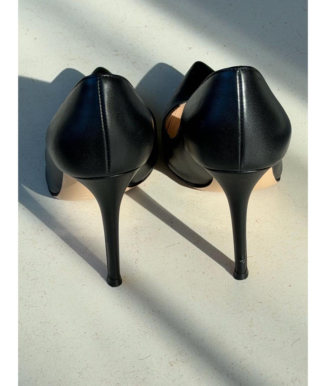 GIANVITO ROSSI Черные кожаные туфли, фото 4