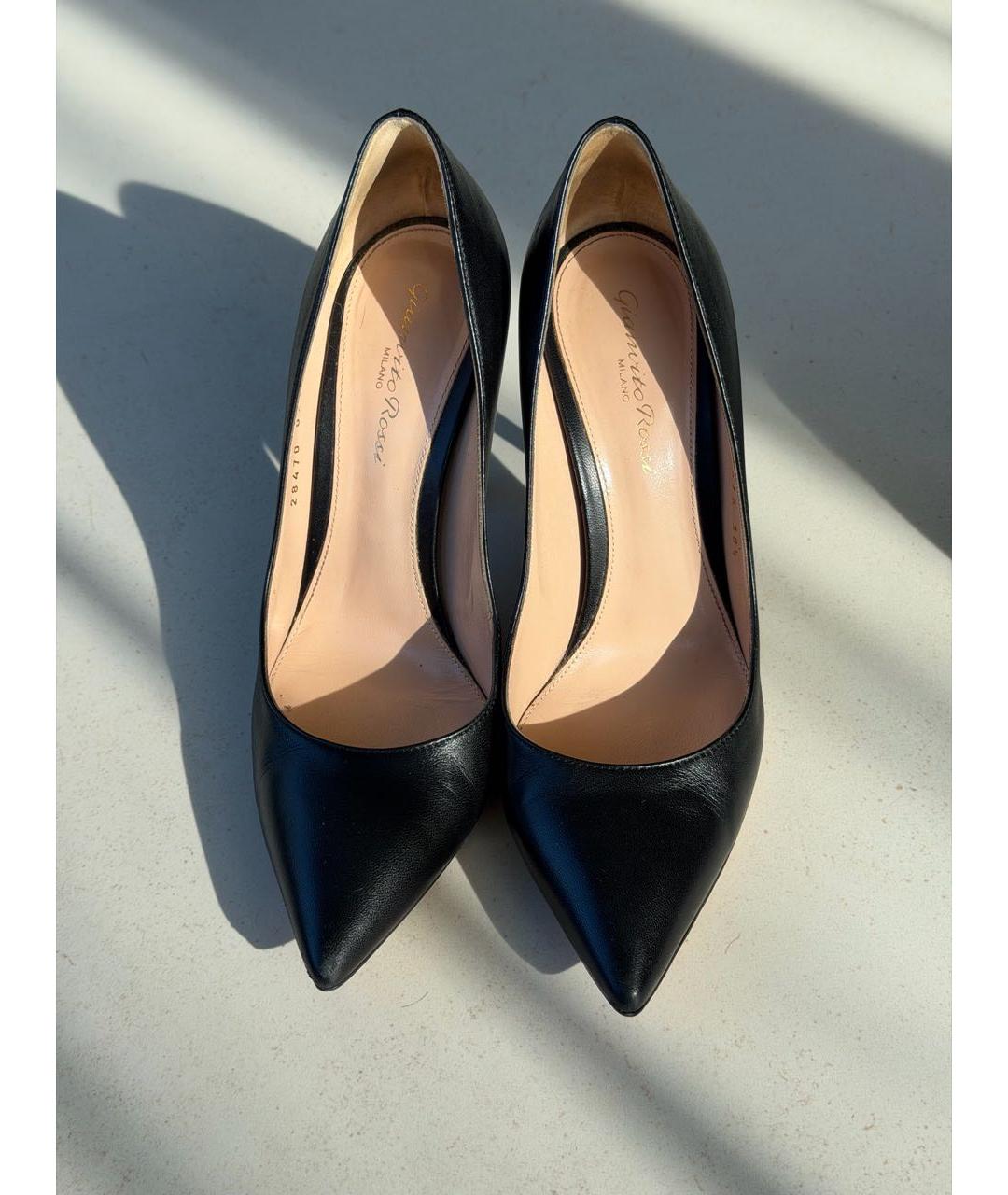 GIANVITO ROSSI Черные кожаные туфли, фото 2