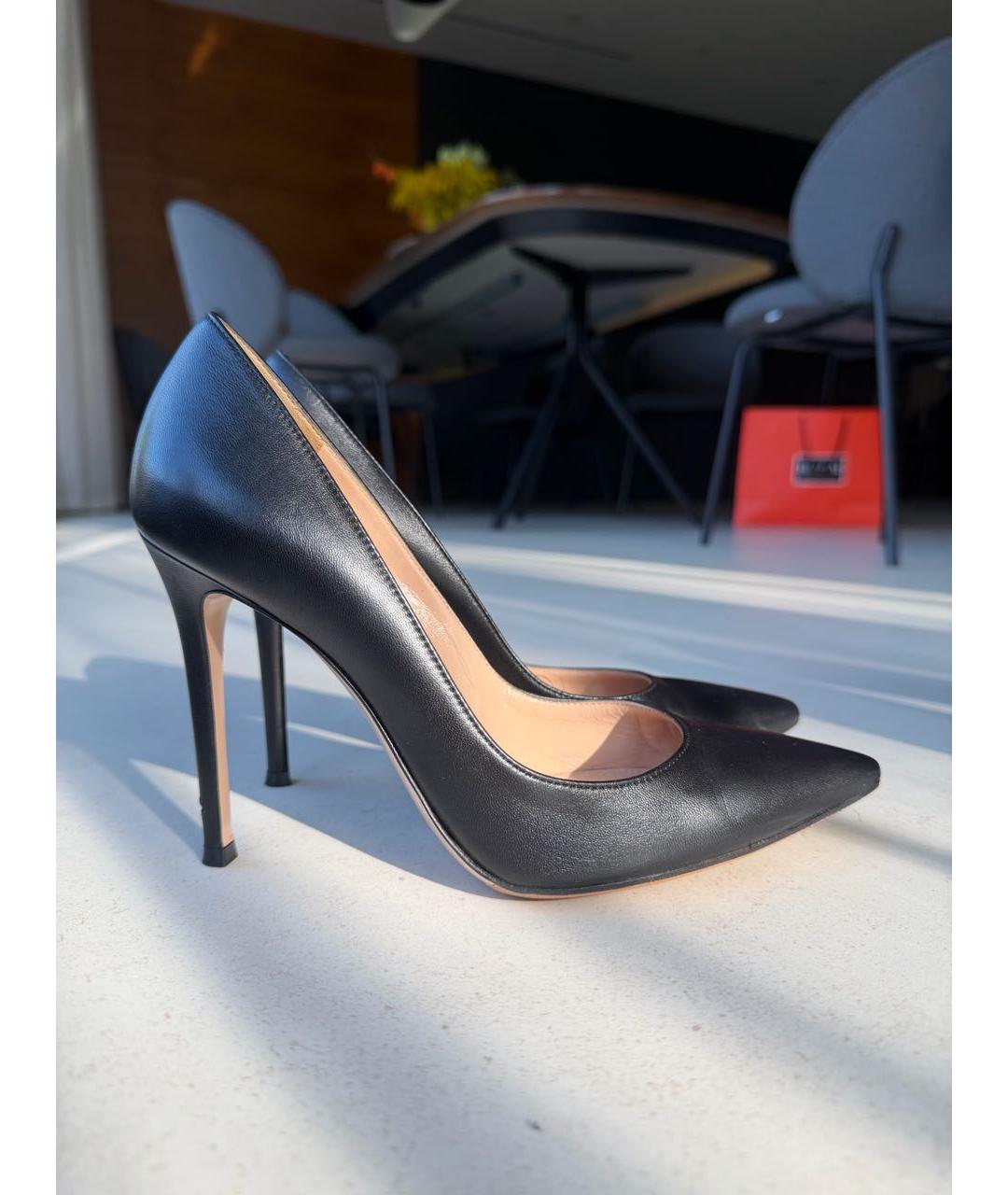 GIANVITO ROSSI Черные кожаные туфли, фото 9
