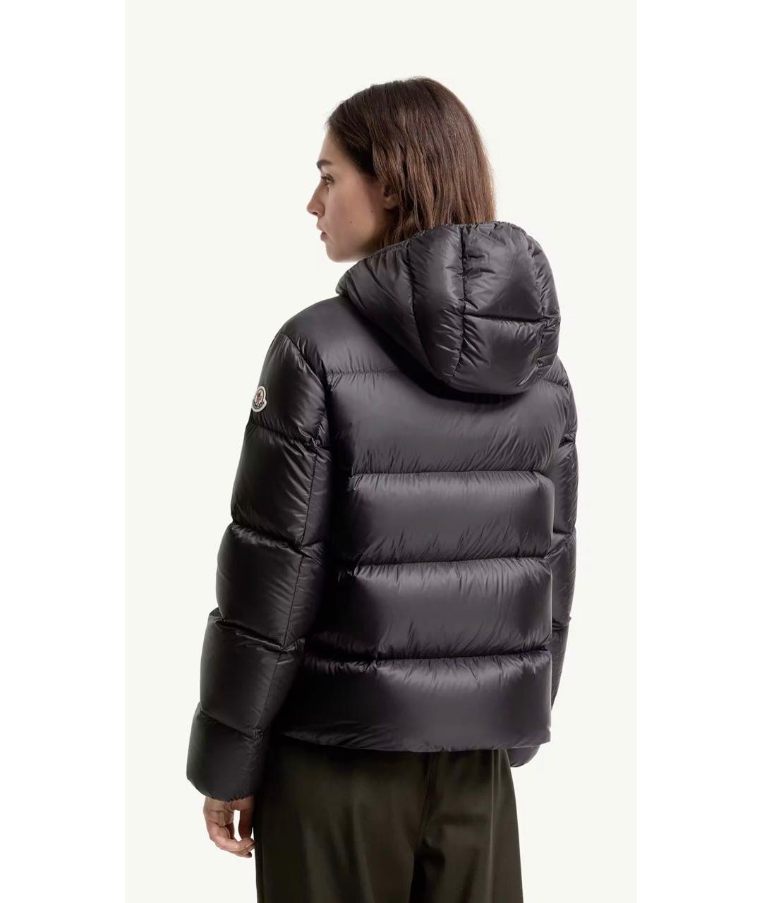 MONCLER Черный пуховик, фото 3