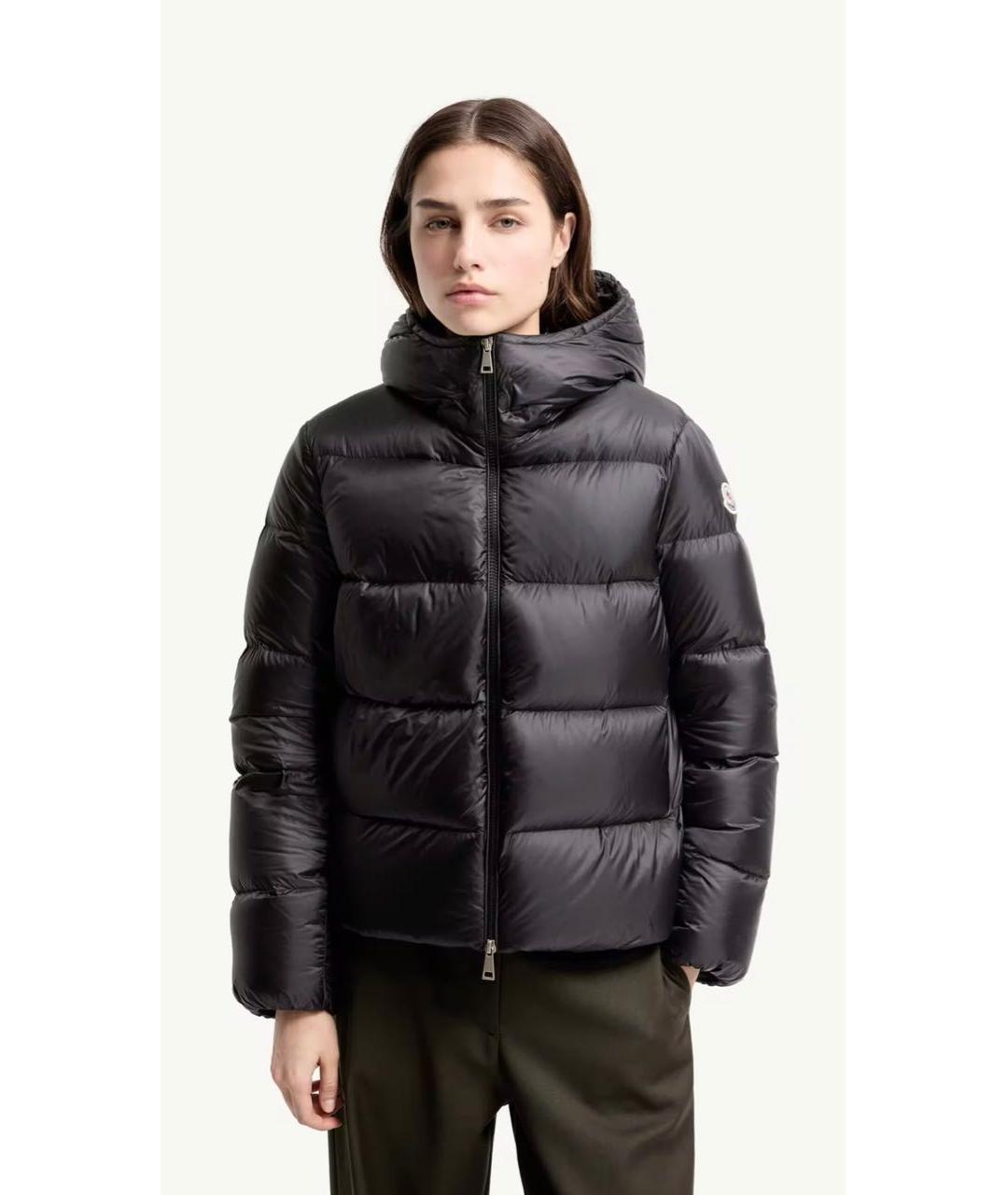 MONCLER Черный пуховик, фото 2