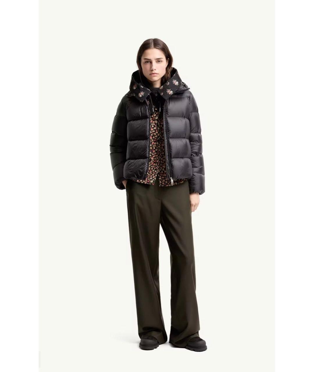 MONCLER Черный пуховик, фото 5
