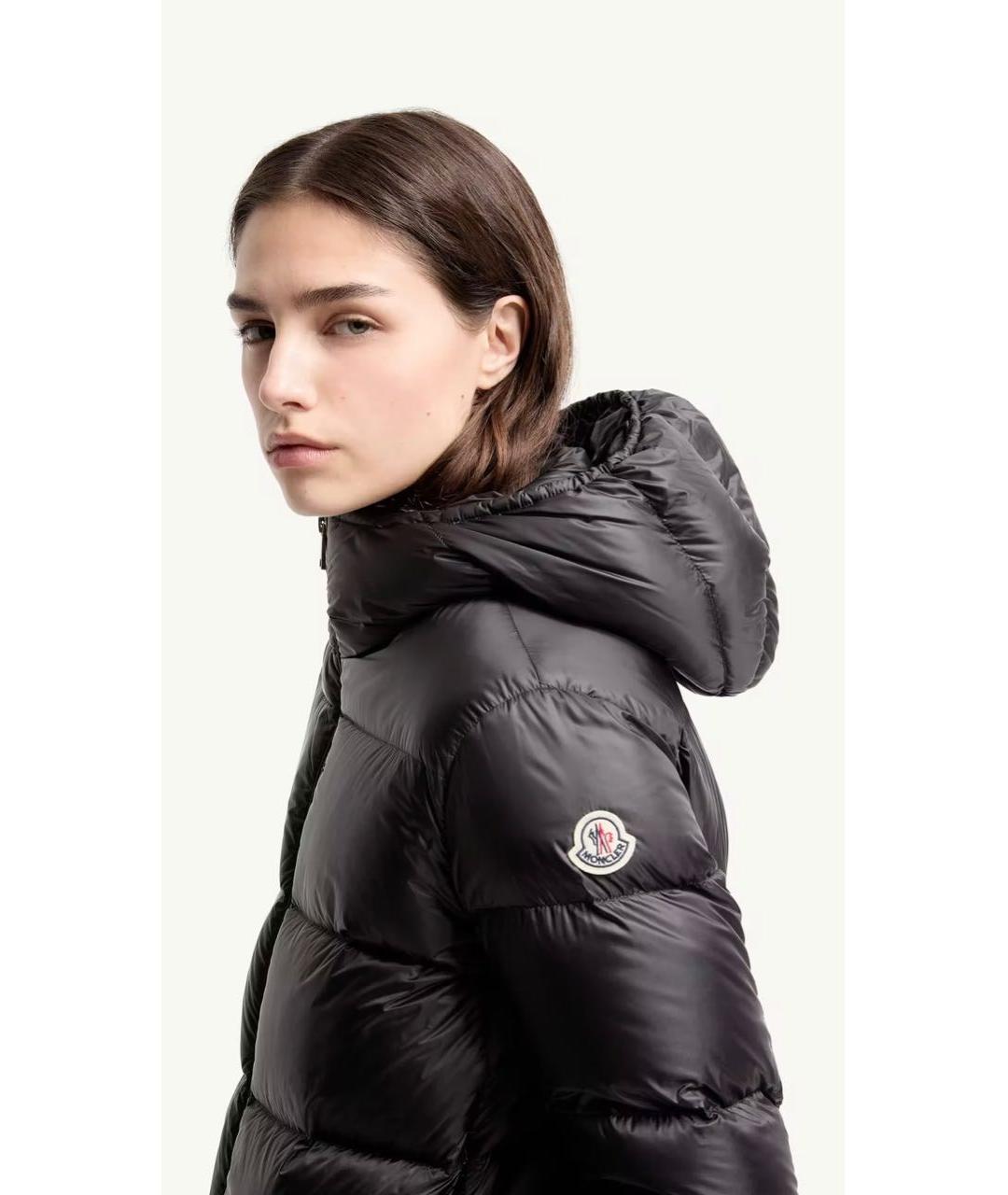 MONCLER Черный пуховик, фото 4
