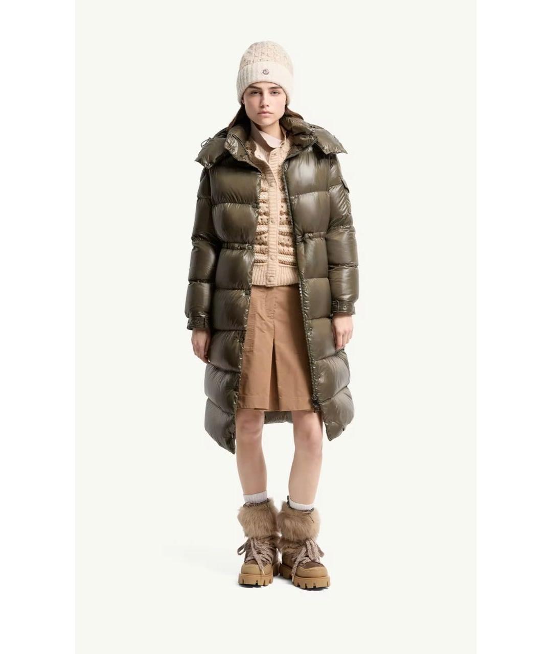 MONCLER Хаки пуховик, фото 2