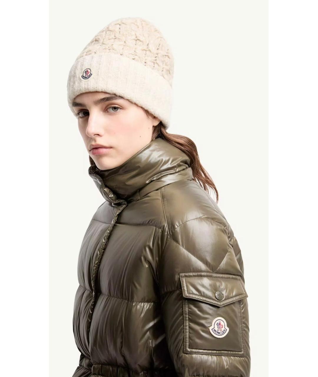 MONCLER Хаки пуховик, фото 3