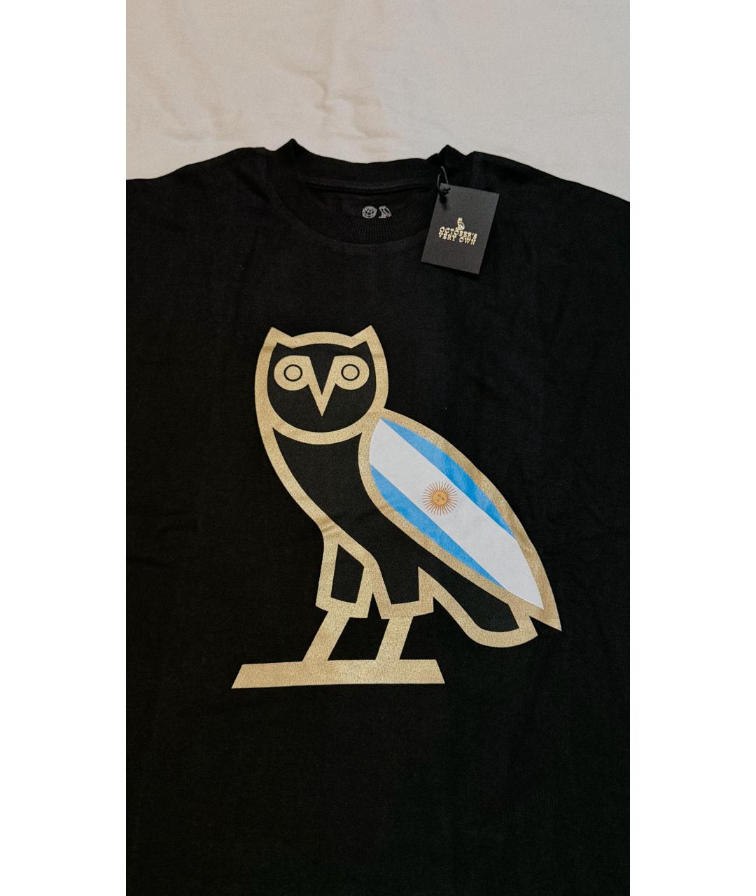 OVO by Drake Черная хлопковая футболка, фото 2