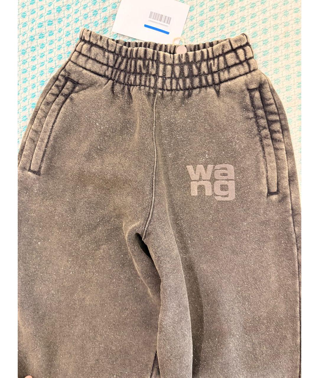ALEXANDER WANG Хаки хлопковые прямые брюки, фото 3