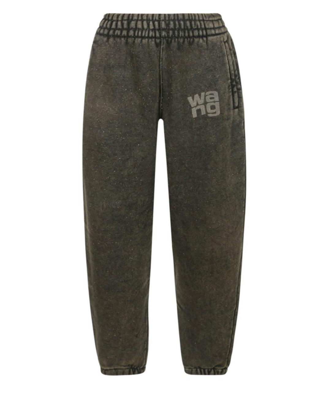 ALEXANDER WANG Хаки хлопковые прямые брюки, фото 1