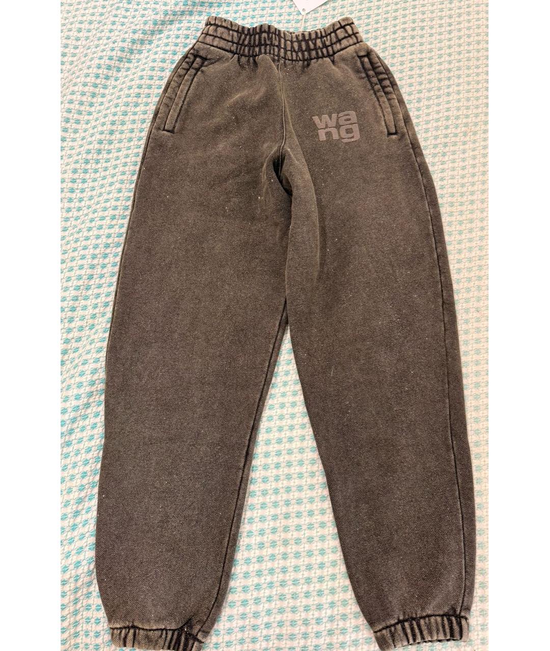 ALEXANDER WANG Хаки хлопковые прямые брюки, фото 2