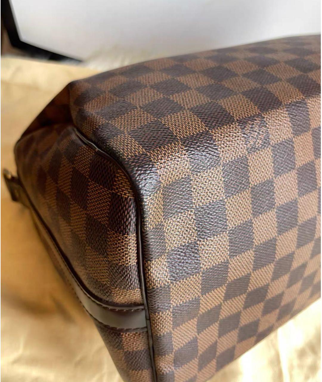 LOUIS VUITTON Коричневая сумка с короткими ручками из канвы, фото 8
