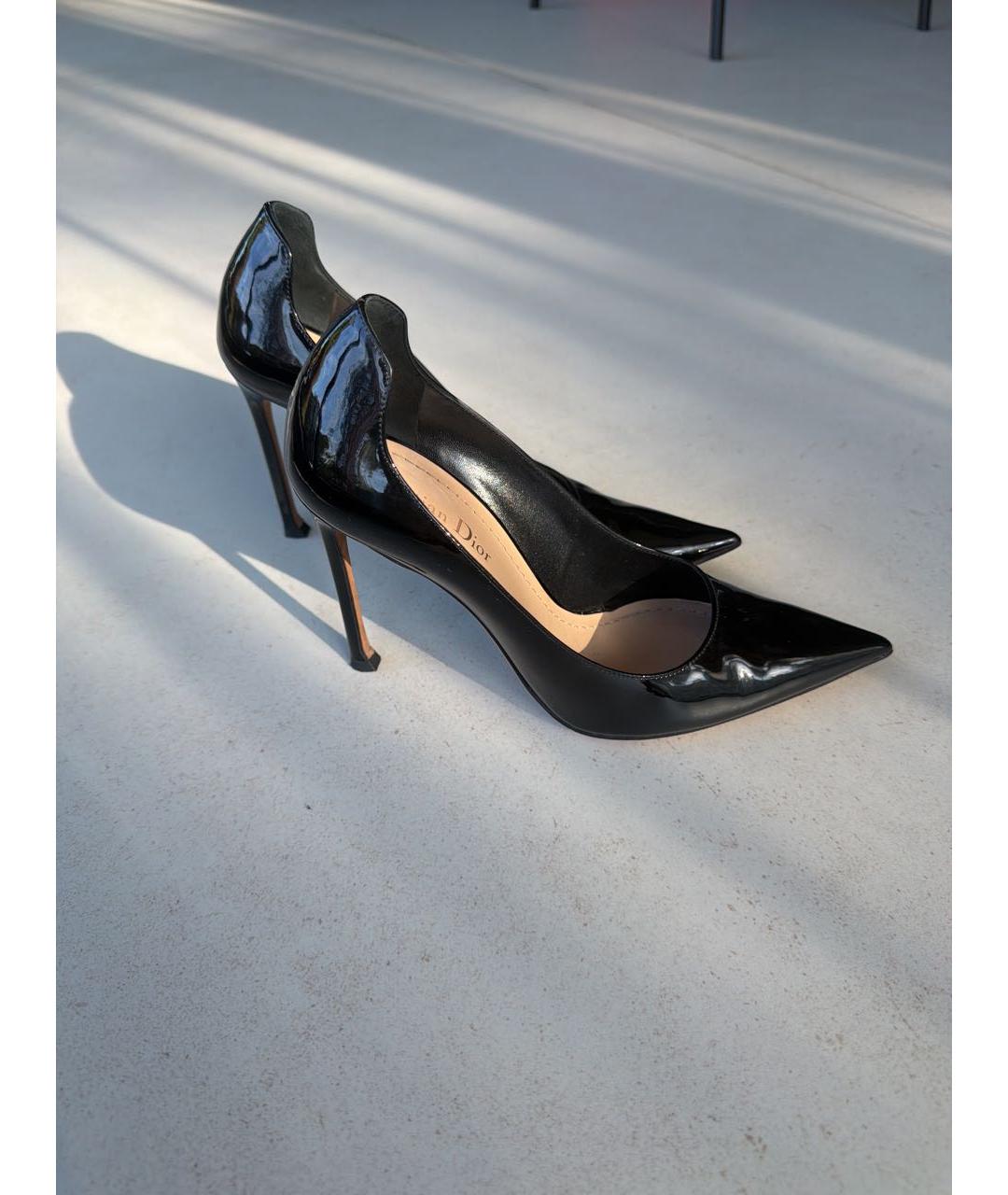 CHRISTIAN DIOR Черные туфли из лакированной кожи, фото 5