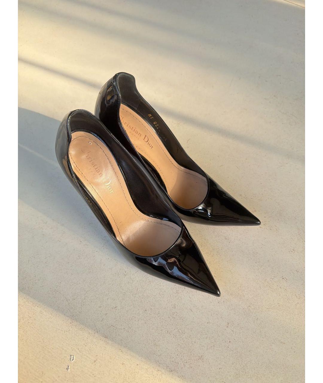CHRISTIAN DIOR Черные туфли из лакированной кожи, фото 6