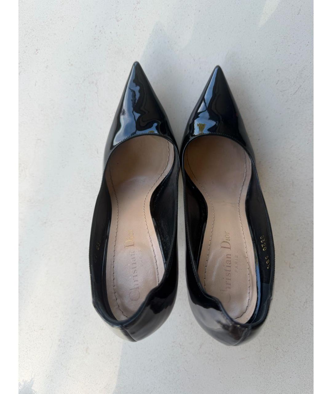 CHRISTIAN DIOR Черные туфли из лакированной кожи, фото 3