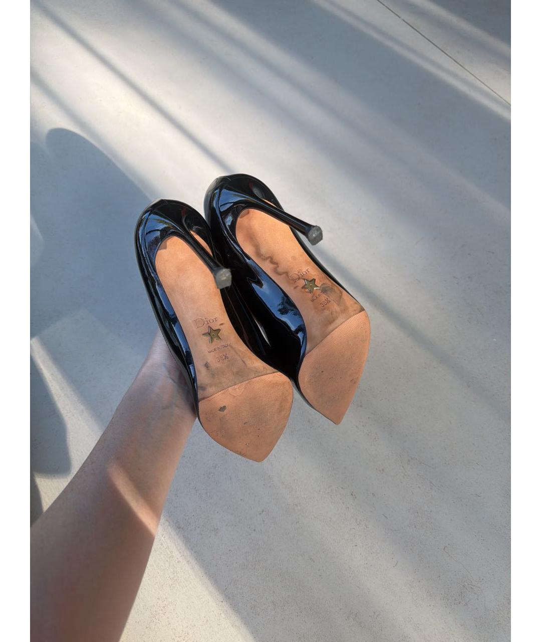 CHRISTIAN DIOR Черные туфли из лакированной кожи, фото 7