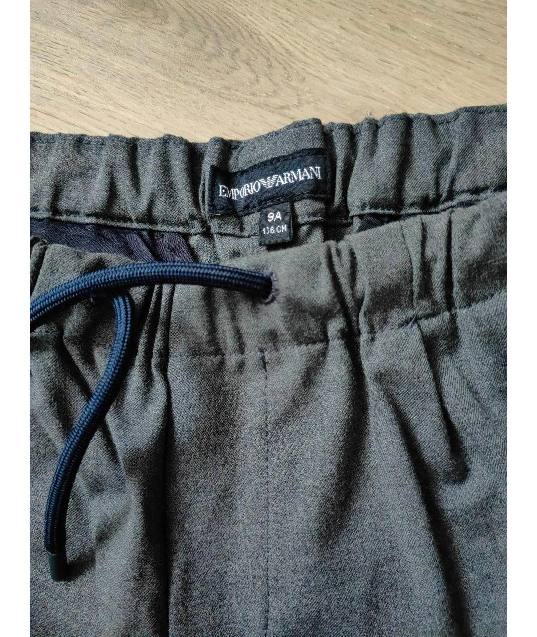 EMPORIO ARMANI Серые вискозные брюки и шорты, фото 3