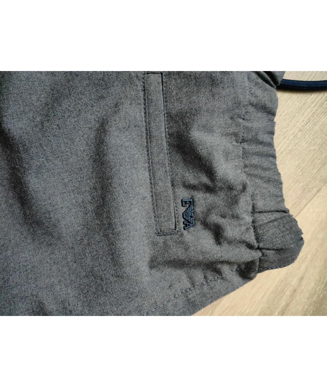 EMPORIO ARMANI Серые вискозные брюки и шорты, фото 4