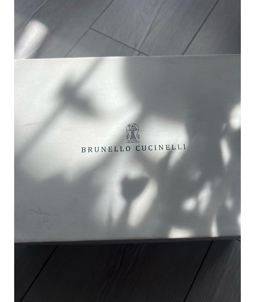 BRUNELLO CUCINELLI Черные кожаные босоножки, фото 6