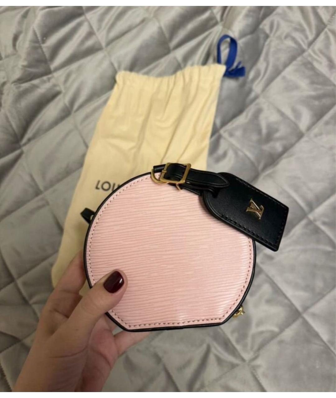 LOUIS VUITTON Розовая сумка через плечо из канвы, фото 5