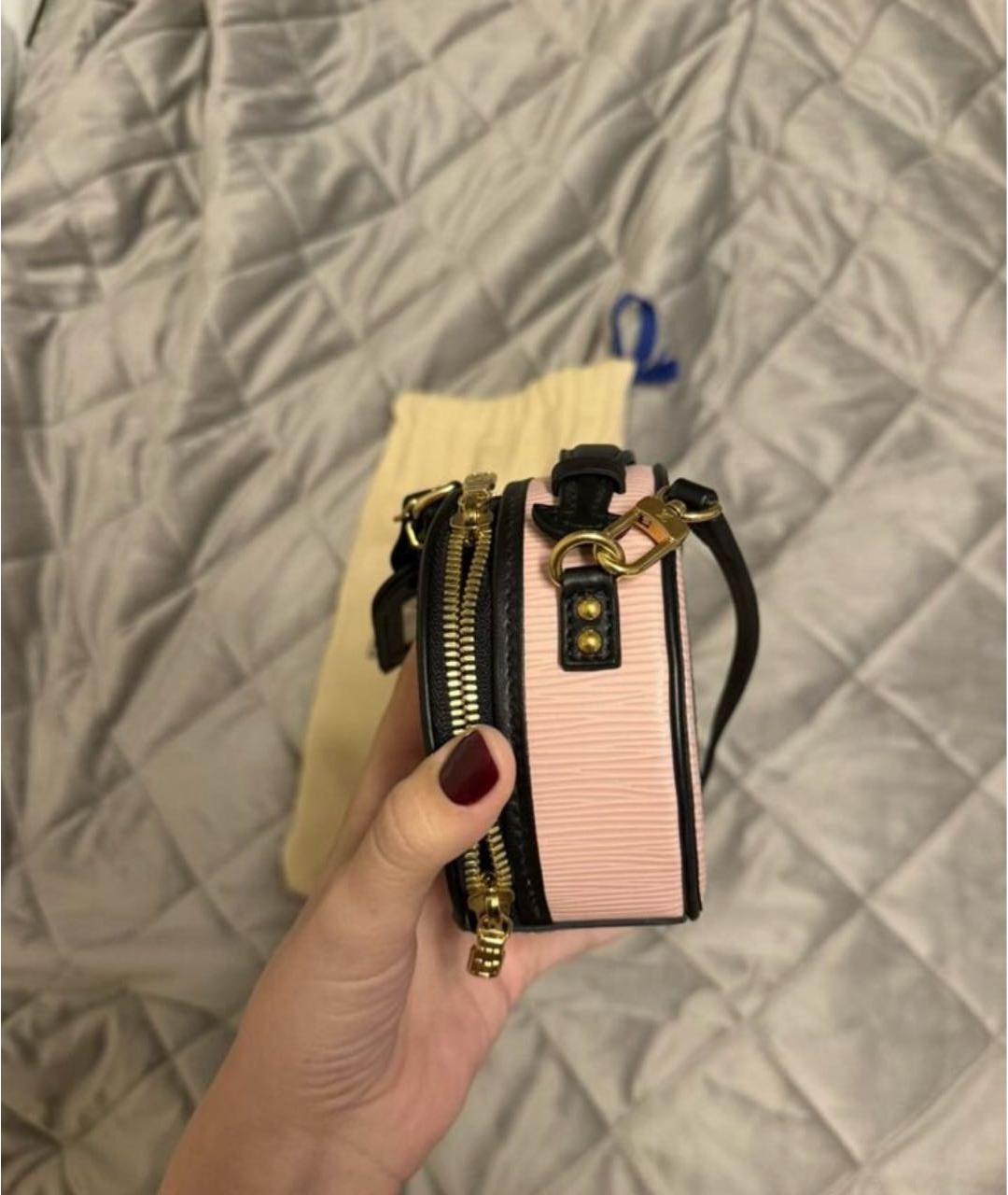 LOUIS VUITTON Розовая сумка через плечо из канвы, фото 7