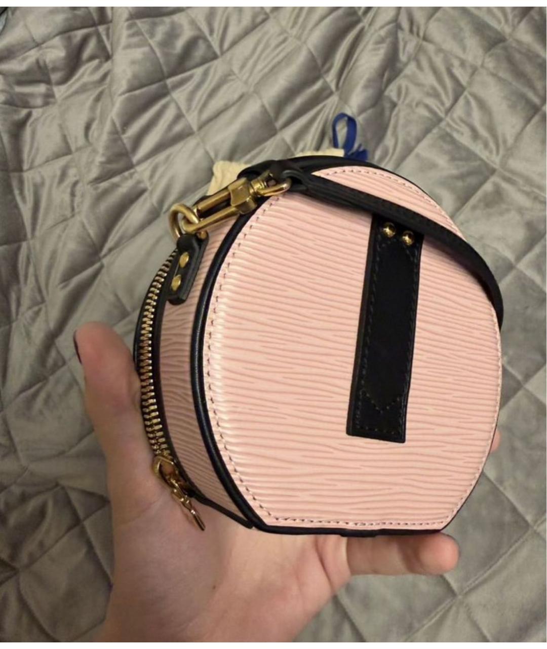 LOUIS VUITTON Розовая сумка через плечо из канвы, фото 4