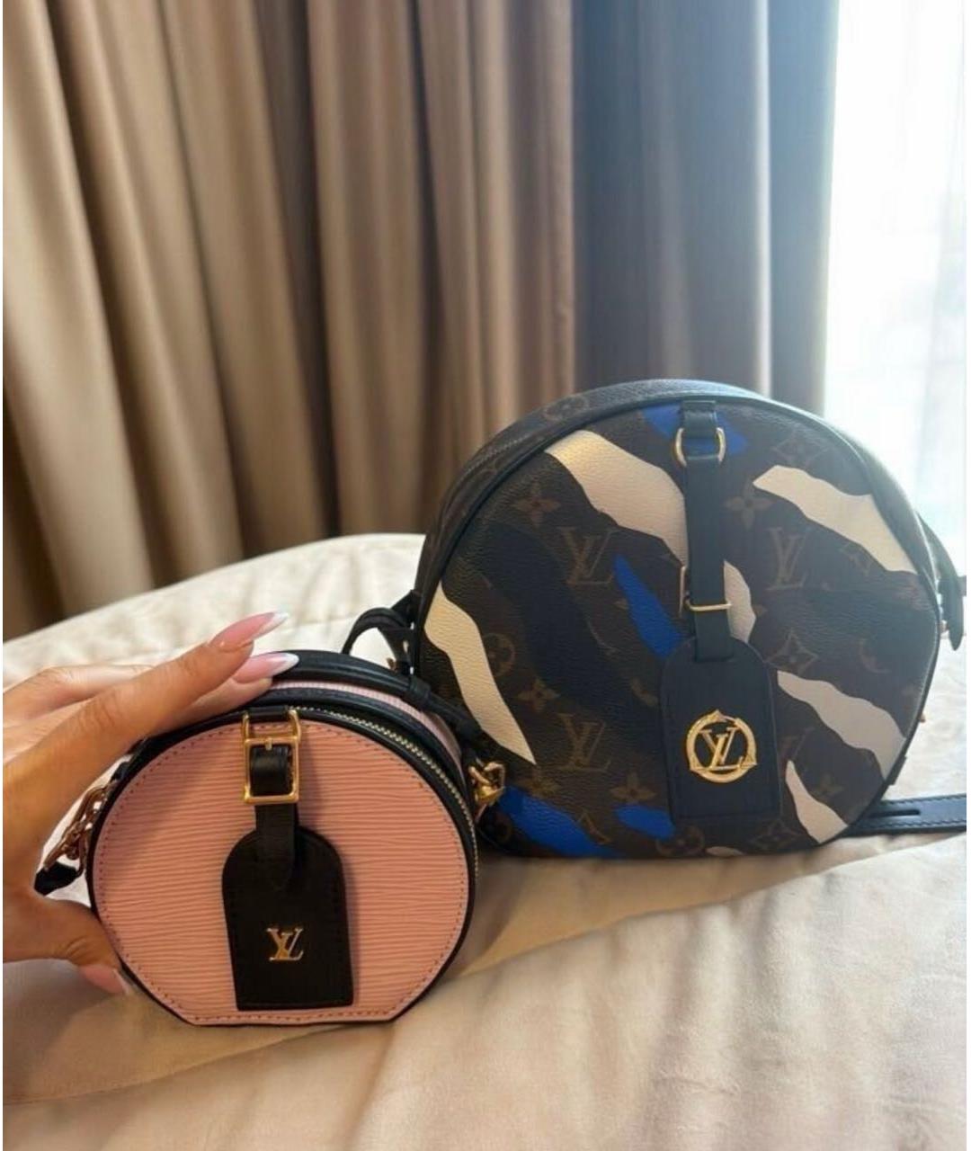 LOUIS VUITTON Розовая сумка через плечо из канвы, фото 3