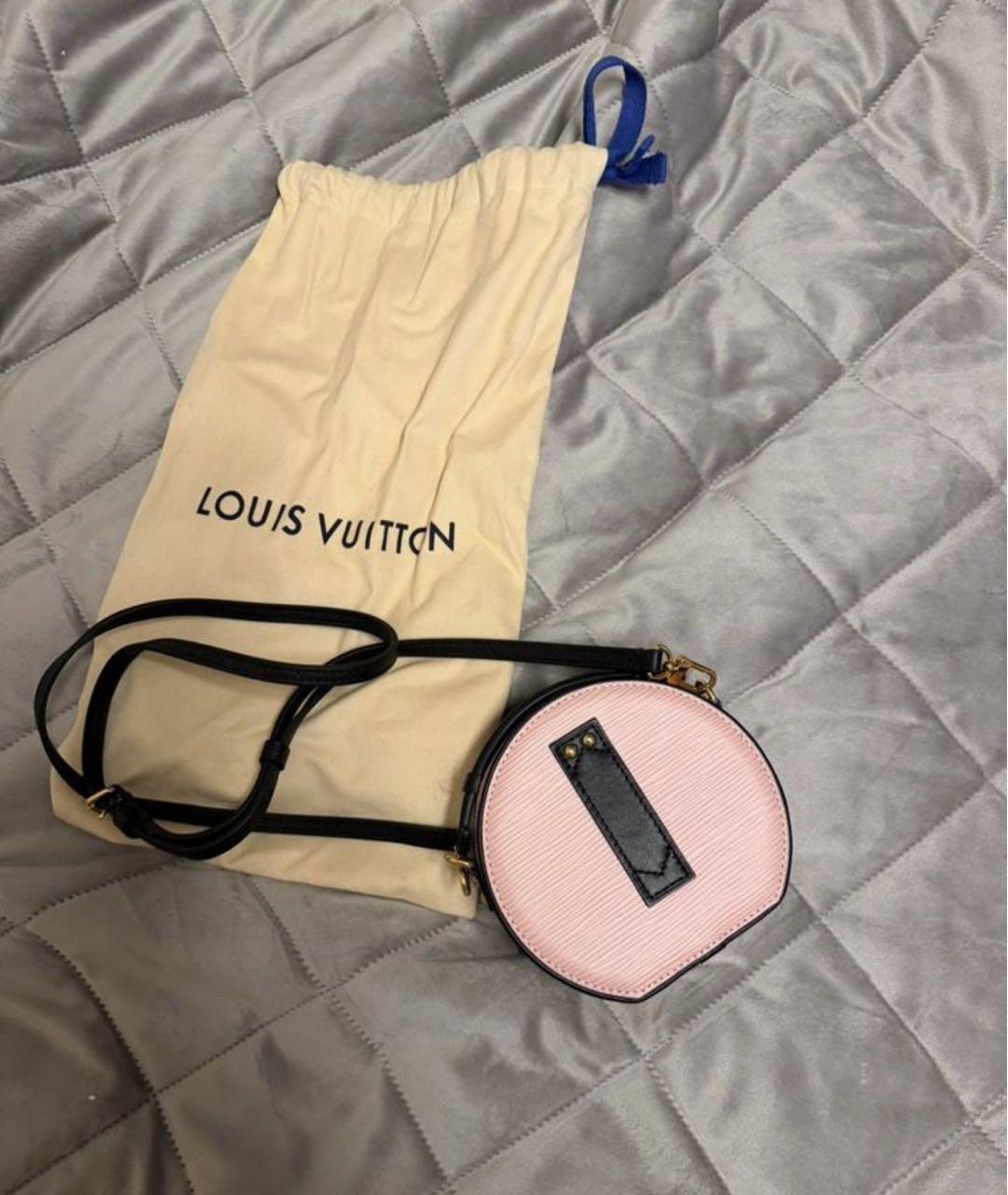 LOUIS VUITTON Розовая сумка через плечо из канвы, фото 2