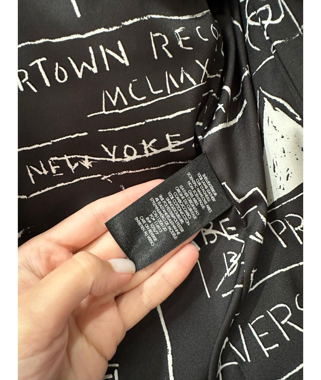 ALICE+OLIVIA Черная кожаная куртка, фото 5