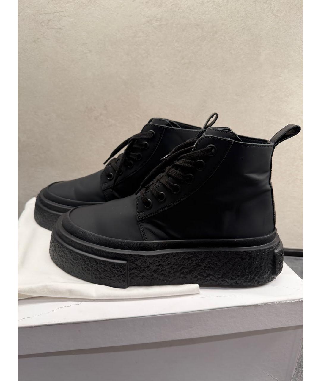 MM6 MAISON MARGIELA Темно-синие высокие кроссовки / кеды из искусственной кожи, фото 7