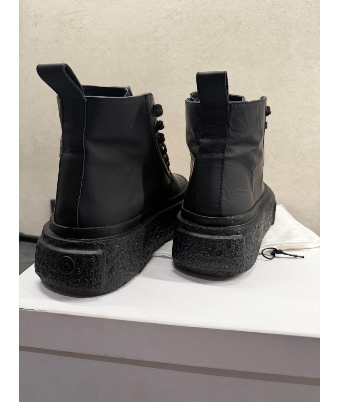 MM6 MAISON MARGIELA Темно-синие высокие кроссовки / кеды из искусственной кожи, фото 4