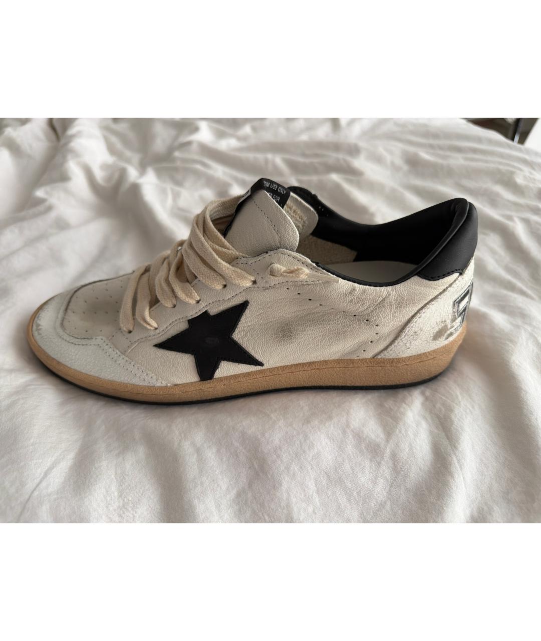 GOLDEN GOOSE Белые кожаные кроссовки, фото 6