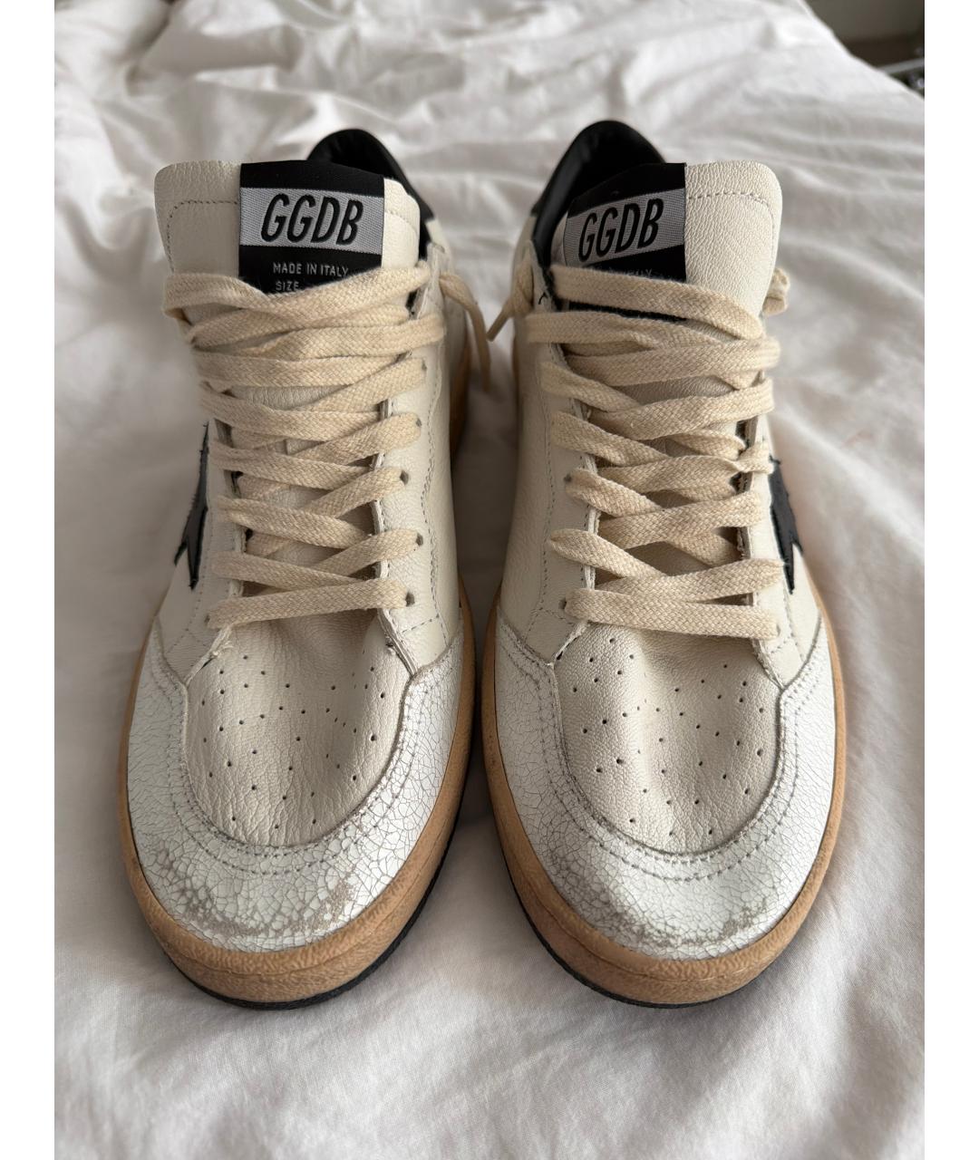 GOLDEN GOOSE Белые кожаные кроссовки, фото 2