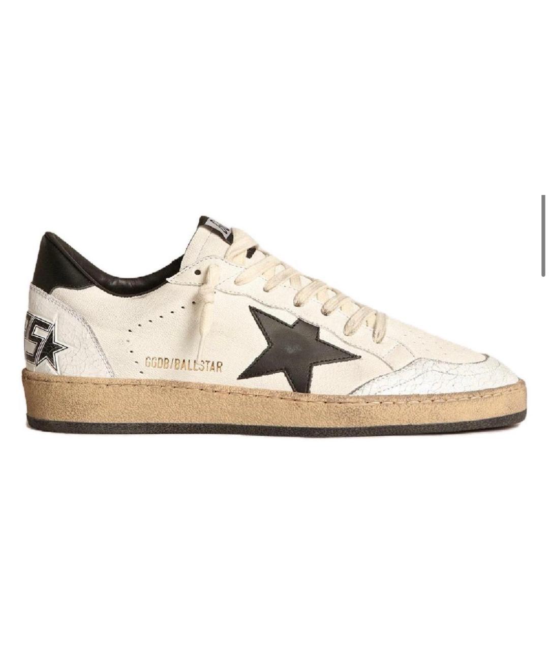 GOLDEN GOOSE Белые кожаные кроссовки, фото 1