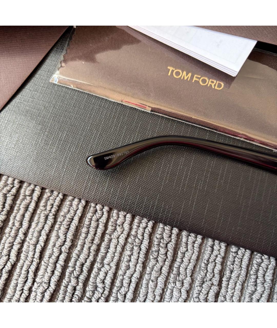 TOM FORD Черные пластиковые солнцезащитные очки, фото 7