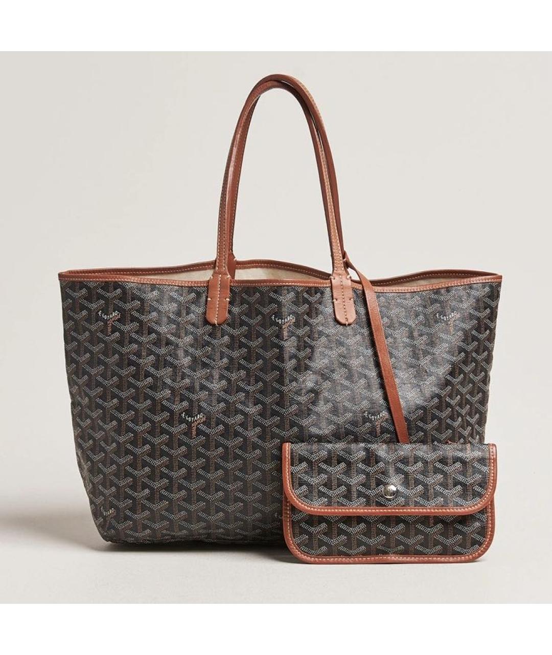 GOYARD Коричневая сумка тоут из канвы, фото 9