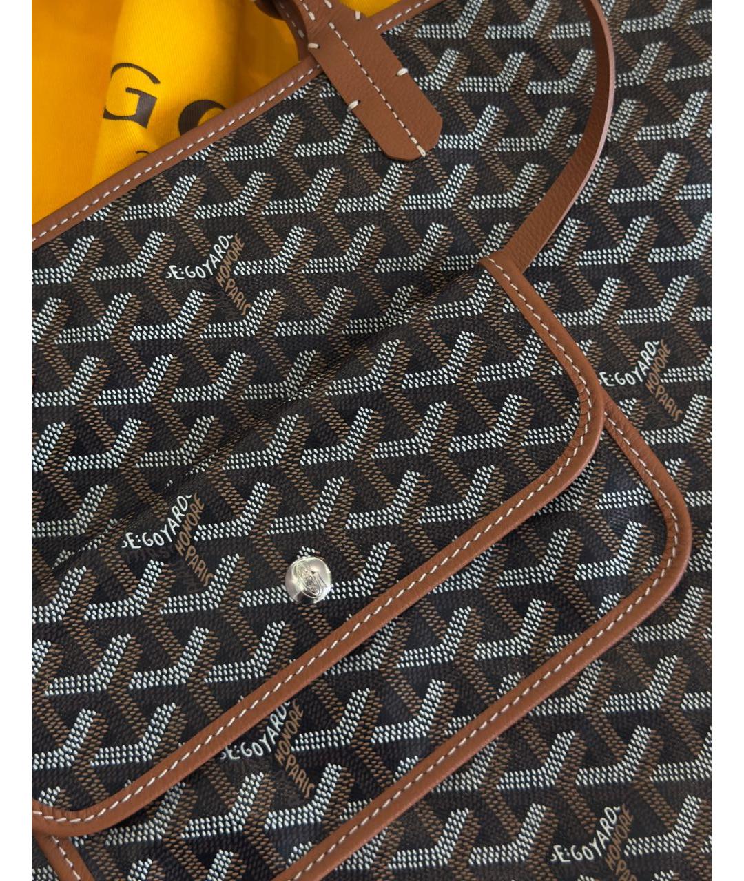 GOYARD Коричневая сумка тоут из канвы, фото 5