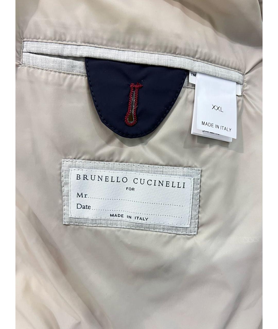 BRUNELLO CUCINELLI Темно-синяя полиамидовая куртка, фото 4
