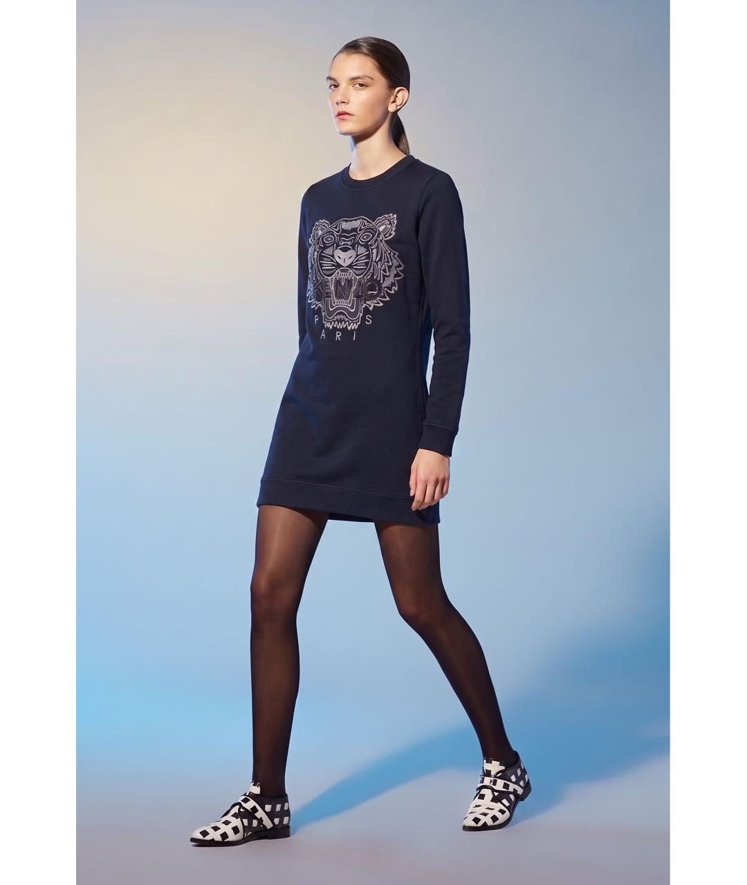 KENZO Черное хлопковое платье, фото 2