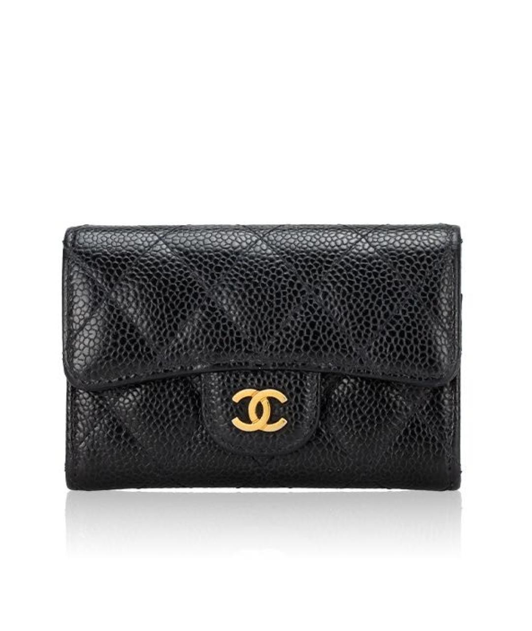 CHANEL Черный кожаный кошелек, фото 9