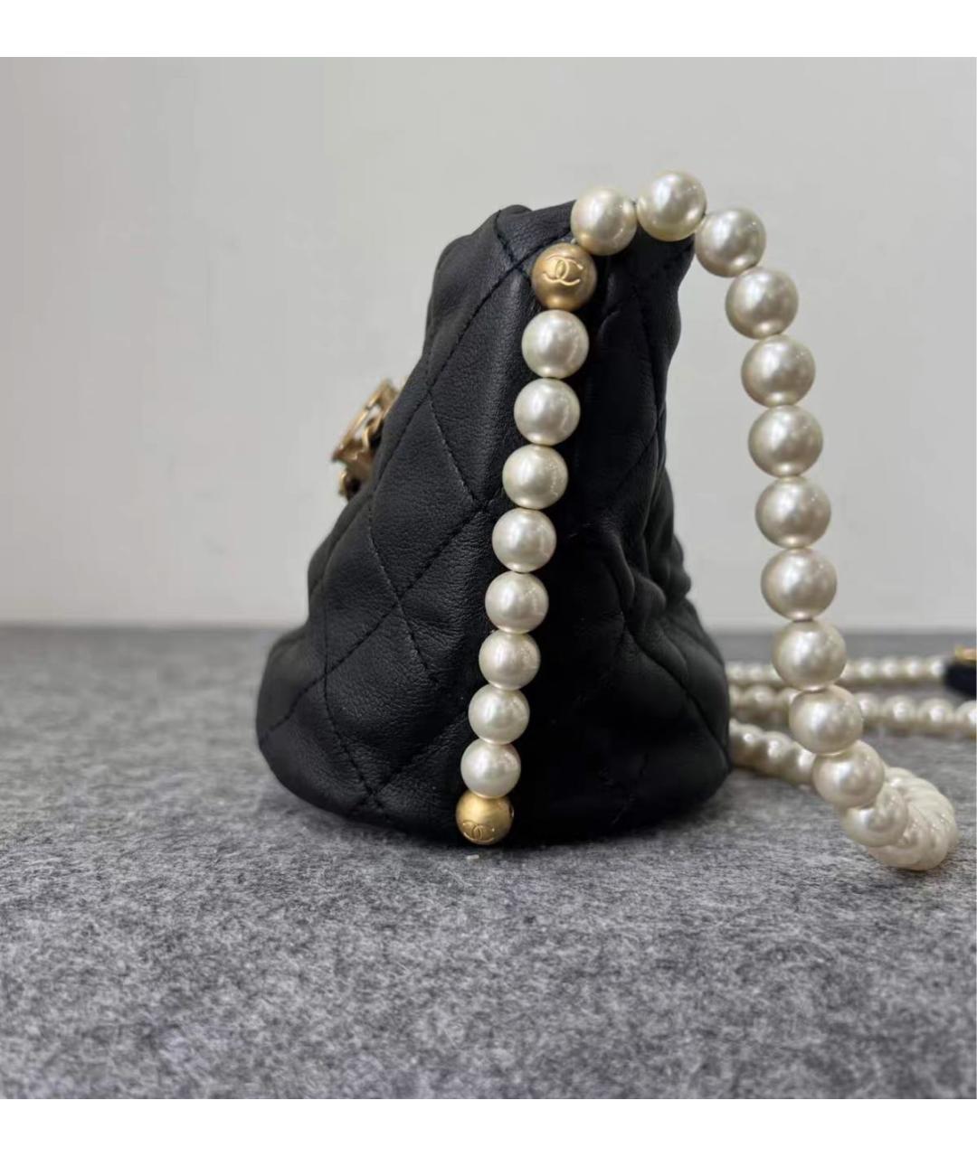CHANEL Черная кожаная сумка через плечо, фото 4