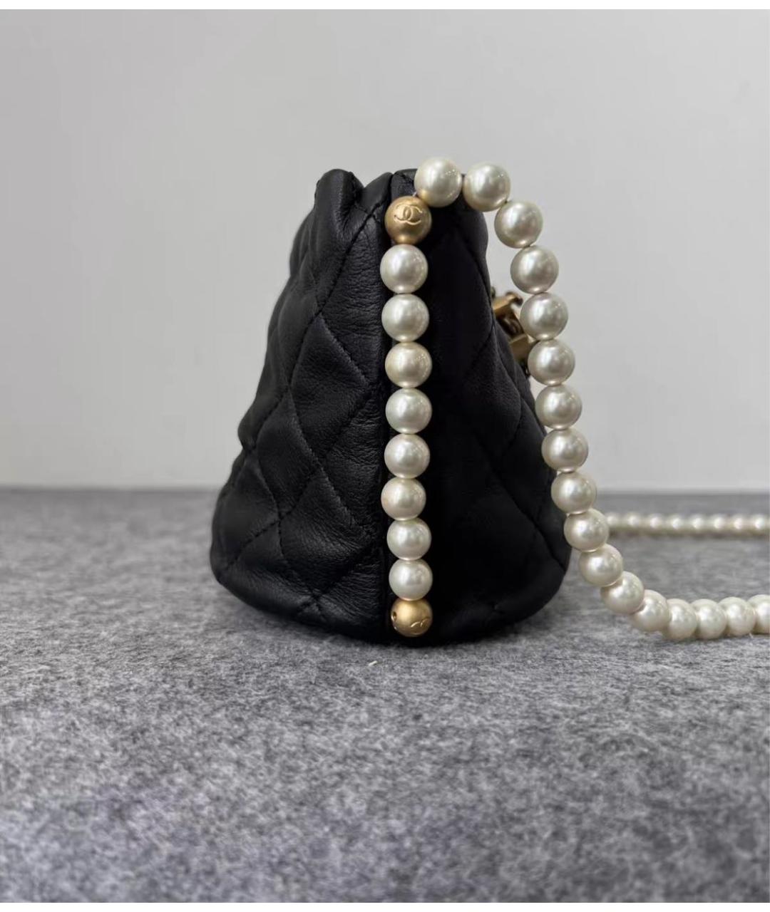 CHANEL Черная кожаная сумка через плечо, фото 3