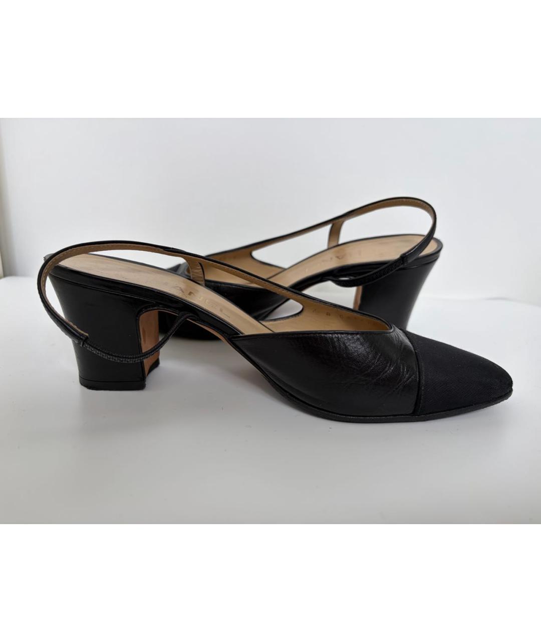 CHANEL Черные кожаные туфли, фото 7