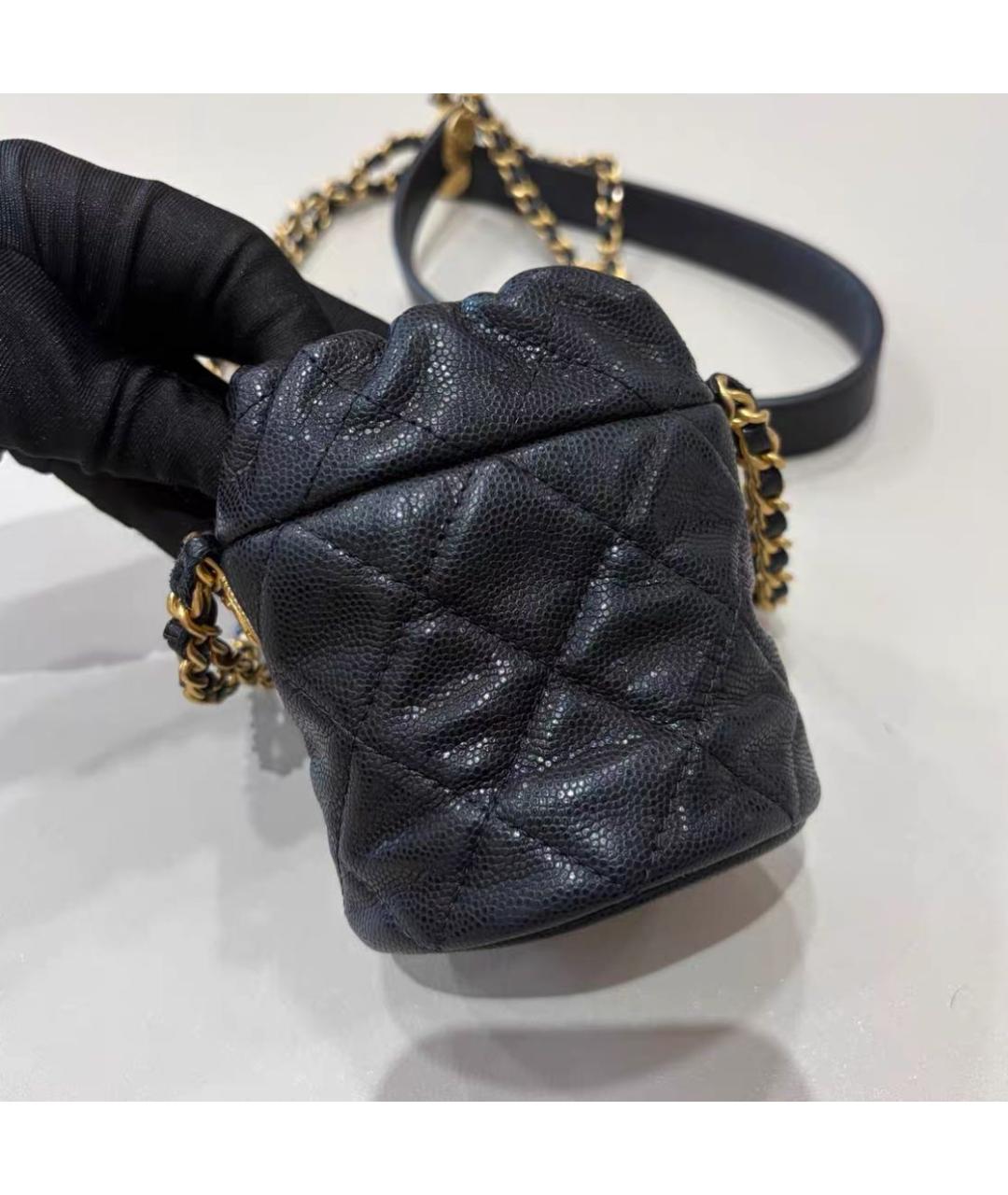 CHANEL Черная кожаная сумка через плечо, фото 4