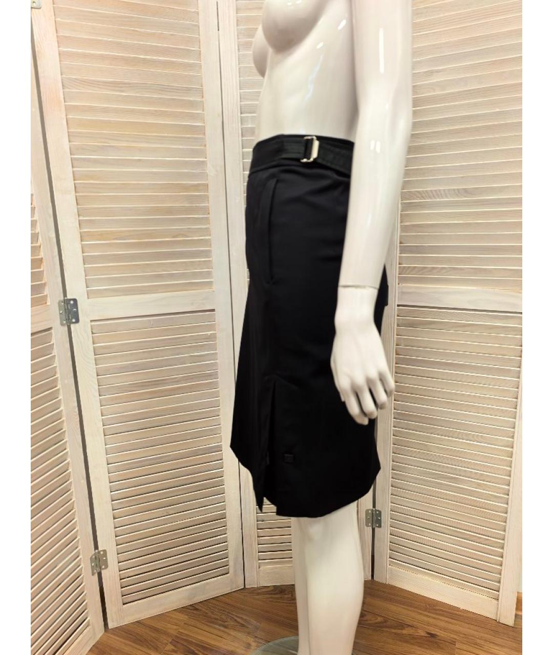 SAINT LAURENT Черная шерстяная юбка миди, фото 4