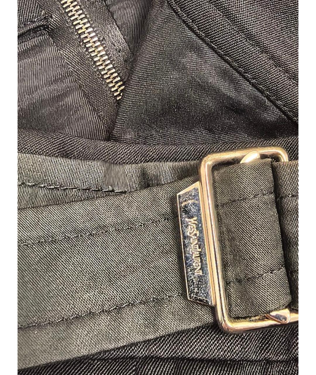 SAINT LAURENT Черная шерстяная юбка миди, фото 9
